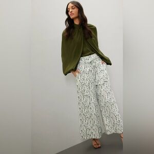 Adam Lippes Belted Floral Trousers Size 12